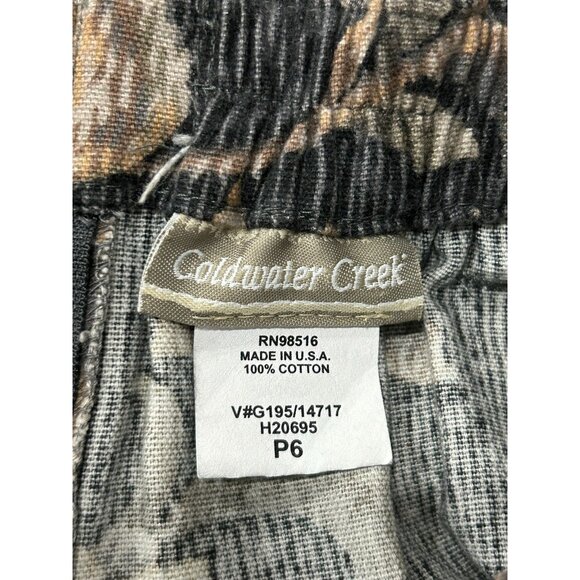 Coldwater Creek Womens Floral Elastic Waist Corduroy Skirt 6P Versatile - Picture 5 of 9